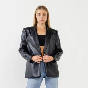 Endless rose PU OVERSIZED BLAZER
